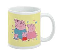 Peppa Pig - Taza de café de cerámica familiar, tazas de regalo novedosas para café, té y bebidas calientes, 11 onzas, color blanco