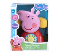 Peppa Pig, Teléfono de Juguete Peppa Pig para Niños, Producto Oficial Peppa Big, Color Rosa y Rojo, Pilas Incluidas (CyP Brands)
