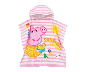 Peppa Pig Toalla Poncho Toalla con Capucha Niña |Talla única Rosa