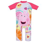 Peppa Pig Traje De Surf Bañador Niña Natacion | Bañadores Una Pieza Manga Corta | Rosa 5-6 años