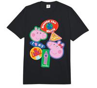 Peppa Pig Travel Patches Around The World Cairo India London Comfort Colors Adult Heavyweight T-Shirt