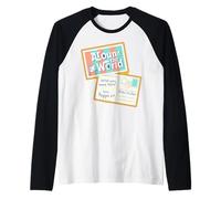 Peppa Pig Trip Postcard Around The World Wish You were Here! Camiseta Manga Raglan