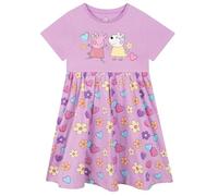 Peppa Pig Vestido Niña | Vestidos De Verano De Algodón | Vestidos para Niña De Manga Corta | Ropa para Niñas | Púrpura 3-4 Años