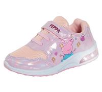 Peppa Pig Zapatillas deportivas con luces intermitentes para niñas, color rosa, rosa, blanco, 30 EU