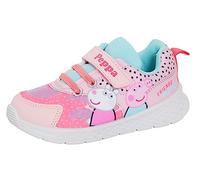 Peppa Pig Zapatillas deportivas para niñas Easy Touch Fasten Plimsolls, Pink, 24 EU