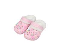 Peppa Pig Zuecos para niñas, pantuflas con forro de piel para niños con correa trasera, zapatos cómodos para interiores o exteriores para niños pequeños, Pink, 27 EU