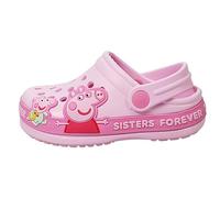 Peppa Pig Zuecos para niñas, sandalias para verano, playa, piscina, jardín, vacaciones, zapatos de personajes para niños, color rosa, Pink, 25 EU