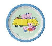 Peppa - Plato para bebé, diseño de abuelos, color azul, 1 unidad