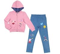 Peppa Wutz Pig Conjunto de sudadera y leggings para niña (Rosa, 3Y)