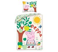 Peppa Wutz Ropa de cama de 140 x 200 cm de algodón para niños
