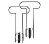 Pepper Corner 2pcs 6 espejo pulido de acero inoxidable tibánea t córmer rápida herramienta de núcleos para pera, calabaza amarga