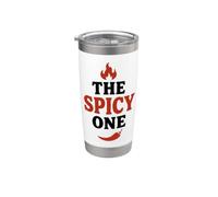 Pepper Hot Chili Lover Funny Foodie Humor The Spicy One Vaso térmico de acero inoxidable de doble pared