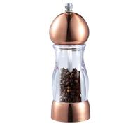 Pepper Mill | Clear Refillable Salt Grinder Adjustable Coarseness Mill,Portable Ceramic Grinding Mechanism for Grilling Baking, Easy to Use