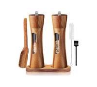 Pepper Mill Wood Salt And Pepper Mill Manual Salt Mill Spice Mill with Adjustable Ceramic Grinder for Pepper Salt Spices