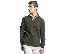 PEPPER Polo Manga Larga Hombre 100% Algodón - Regular Fit con Logo Bordado - Fabricado En Portugal - Polo Premium Cómodo De Calidad (FR/ES, Letras, XL, Regular, Regular, Verde)