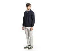 PEPPER Polo Manga Larga Hombre 100% Algodón - Regular Fit con Logo Bordado - Fabricado En Portugal - Polo Premium Cómodo De Calidad (FR/ES, Letras, M, Regular, Regular, Azul)