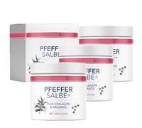 Pepper Ungüento Plus, 100 ml, ungüento de pimienta para broncear, pomada rica con colágeno y aceite de argán (3 unidades)
