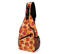 Pepperoni Pizza Sling Bag Crossbody Mochila Travel Chest Daypack