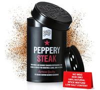Peppery steak seasoning Rub Mezcla Picante para Bistec Condimento SPG Sazonador de Sal y Pimienta con Ajo y Chile Especias para Barbacoa BBQ Rubs para Carne y Bistec Pollo fajitas 175g