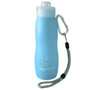 Peppo and Pets-Botella Pipi Perro Silicona -400 ml-Válvula Anti Goteo-Chorro a presión (Color Turquesa)