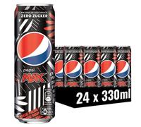 Pepsi Max [Eint8 Edition] El refresco sin azúcar de Pepsi sin calorías, Cola enlatada con cafeína, 24 x 0,33l