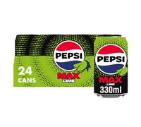 Pepsi Max Lime - Latas de cola sin azúcar, 24 x 330 ml
