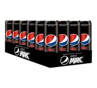 Pepsi Zero Zucker, la bebida refrescante sin azúcar de Pepsi sin calorías, lata con cafeína en lata, lata desechable (24 x 0,33 l) (el diseño del embalaje puede variar)