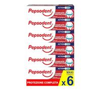 Pepsodent Pasta de dientes de protección completa con flúor y calcio para la defensa de las caries todo el día, 75 ml (pack de 6 x 75 ml)