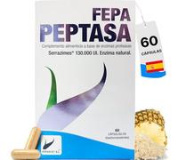 Peptasa FEPA - Serrazimes - 60 Cápsulas - Complemento Alimenticio con Enzimas Proteolíticas - Apoyo al Bienestar General y Equilibrio del Organismo - Cápsulas de Uso Diario - Fepadiet