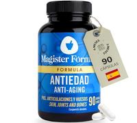 Péptidos de Colágeno | Colageno Hidrolizado Puro + Acido Hialurónico + Vitamina C y A + Selenio + Q10 + Resveratrol | 90 cápsulas de Marine Collagen | Piel, Articulaciones y Huesos | Colageno Marino