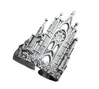 PEPWE Anillos de aleación resistentes con diseño de cruces huecas vintage con un diseño retro de cruces para ocasiones especiales, 1.7cm/0.66inches, Metal