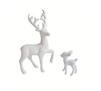 PEPWE Decoración navideña de ciervo con cuernos largos, centro de mesa para repisa, decoración del hogar, centros de mesa