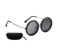 PEPWE Gafas de sol polarizadas redondas con atenuación ajustable, gafas de pesca al aire libre, gafas tintadas para deportes al aire libre, para playa y actividades al aire libre