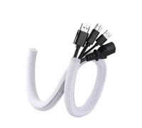PEPWE Marquesinas permanentes de cordón inmune para animales, color blanco, 19 mm de diámetro, multifilamento para cables, protección contra el calor