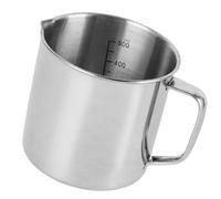 PEPWE Professional Grades - Taza de medición líquida y seca de acero inoxidable, escala precisa, agarre antideslizante, apta para lavavajillas, herramienta de medición esencial