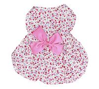 Peque Mascota Falda Floral Cachorro Vestido de Reverso de Conejo Linda Falda de Ropa para Perros pequeños Conejos Boda de Fiesta (XL)
