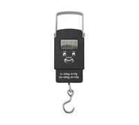 Pequeña báscula de gancho, báscula colgante, capacidad de carga de hasta 50 kg, báscula digital portátil, función de almacenamiento/tara/datos, 4 unidades (kg/lb/oz/jin), báscula de maleta, carrito