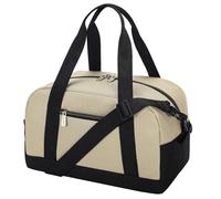 Pequeña bolsa de gimnasio - Mini bolsa de lona de 12 pulgadas, ligera para viajes nocturnos, marrón claro, 30,5 cm, Bolsa de lona pequeña