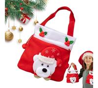 Pequeña Bolsa De Golosinas Navideñas - Bolsa De Almacenamiento Reutilizable, De Dulces Navideña Con Cordón | Para Reuniones En Aula, Hogar, Comunidad, Escuela Con Chocolate, Juguetes, Gelatina