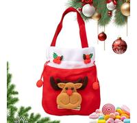 Pequeña Bolsa De Golosinas Navideñas,Funda Reutilizable Con Dibujos Animados,Bolsa De Envoltura Para Caramelos Navideños Con Cordón | Para Reuniones En Aula, Hogar, Comunidad, Escuela Con Chocolate, J