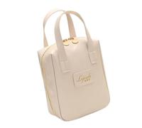 Pequeña bolsa de maquillaje de cuero, Bolsa de maquillaje de cuero, Bolsa de cosméticos de viaje, Estuche portátil con divisor y asa, estuche de aseo, estuche de maquillaje para mujeres y, Color