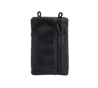 Pequeña bolsa de organización para tarjetas, llaves, cinturón, camping, senderismo, al aire libre, monedero, accesorios de viaje, Black