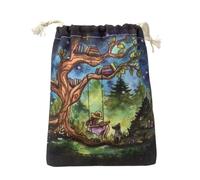 Pequeña bolsa de terciopelo de doble cara para joyas, soporte para tarjetas, bolsa de dados, funda de cubierta de tarot, bolsa de almacenamiento de tarjetas de tarot, bolsa de terciopelo con cordón