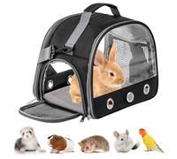 Pequeña bolsa de transporte para mascotas con cojín, bolsa de transporte para animales pequeños, caja de transporte para gatos con apertura lateral, bolsa de transporte para cobayas, cobayas, caja de
