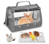 Pequeña bolsa de transporte para mascotas con cojín, bolsa de transporte para animales pequeños, caja de transporte para gatos con apertura lateral, bolsa de transporte para cobayas, caja de