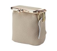 Pequeña caja de almacenamiento de cuero para joyas, monedero, monedero, caja de almacenamiento de cuero para aretes, anillos, llaves, lápiz labial, organizadores esenciales, gris elegante, Talla única