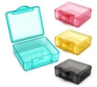 Pequeña caja de pastillas 4 piezas, lindo viaje píldora caso portátil para bolso de bolsillo