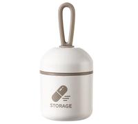 Pequeña caja de tableta - caja de píldoras semanal | de píldoras portátil | Estuche de píldora - de viaje con mango humanizado, planificador portátil amigable con comp