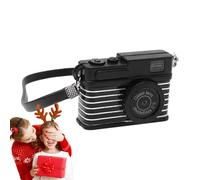 Pequeña cámara retro - Cámaras vintage portátiles, modelo de cámara vintage a escala, decoración | Cámara réflex en miniatura multiusos para casa de muñecas, vecch