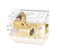 Pequeña casa de Mascotas - Jaula Transparente para el Medio Ambiente Gerbil | Hábitat recinto Transpirable con Ventana observación y Bandeja Almacenamiento Ideal Cuidado exhibición hogar